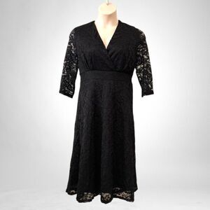 GRAPENT Black V-Neck Bridesmaid Cocktail Formal Dress NWT! Size 18W